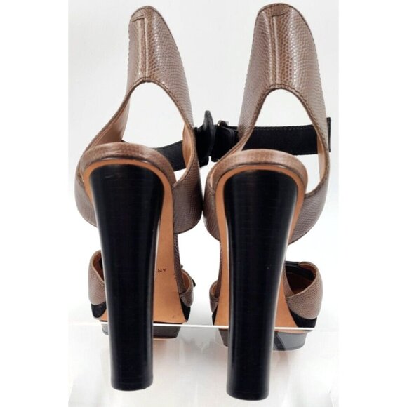 Ann Taylor Lilia Platform High Heels Pumps Buckle Ankle Strap Women's Size 9M - Picture 12 of 12